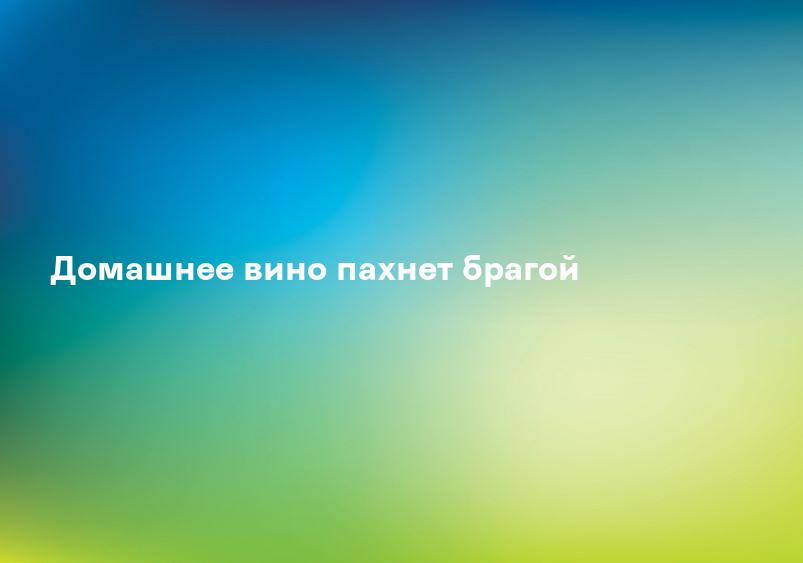 Домашнее вино пахнет брагой